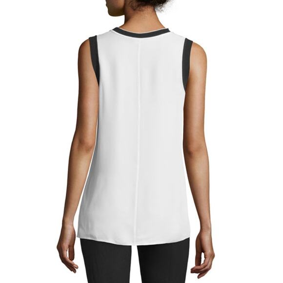 Rag & Bone Maude 100% Silk Georgette Ivory Cream Tank Sleeveless Top - Picture 2 of 12